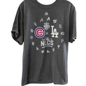 Chicago Cubs LA Dodgers 2016 National League Championship Shirt Majestic Large